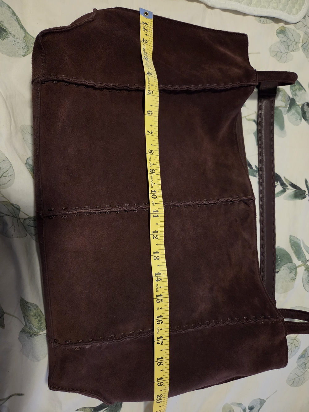 The Sak Los Feliz Large Tote Suede Hobo Bag in Dark Brown - Picture 13 of 16